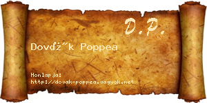 Dovák Poppea névjegykártya